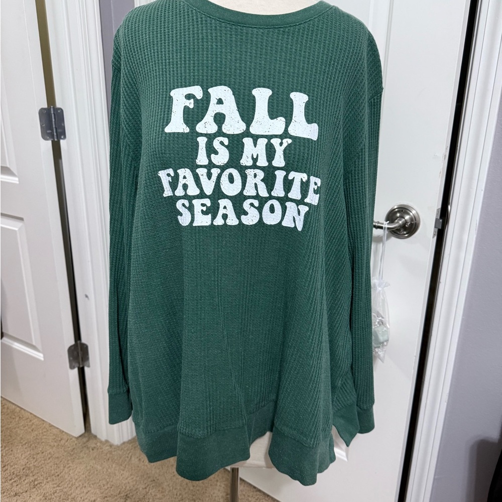 Lane Bryant Waffle-Knit Graphic Long Sleeve – 22/24